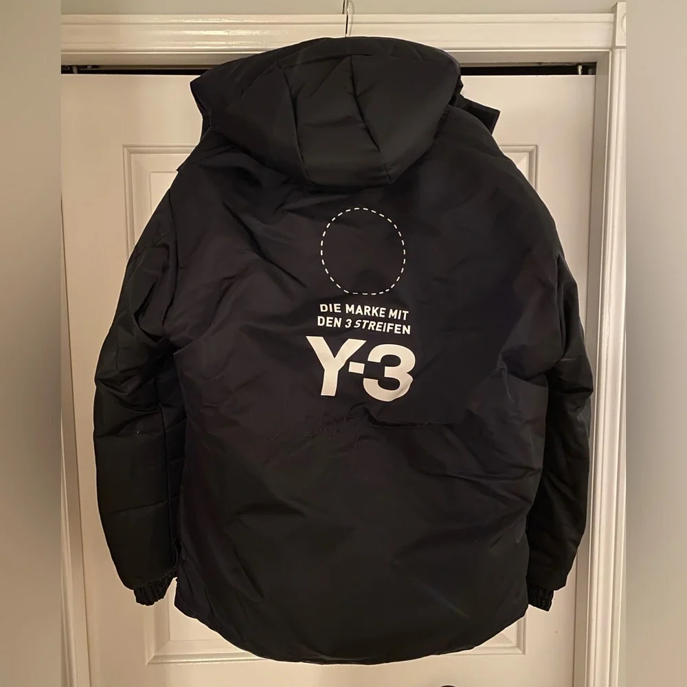 Yohji Yamamoto Adidas Y-3 Men’s Oversized Puffer Jacket Midnight Black - Picture 1 of 4